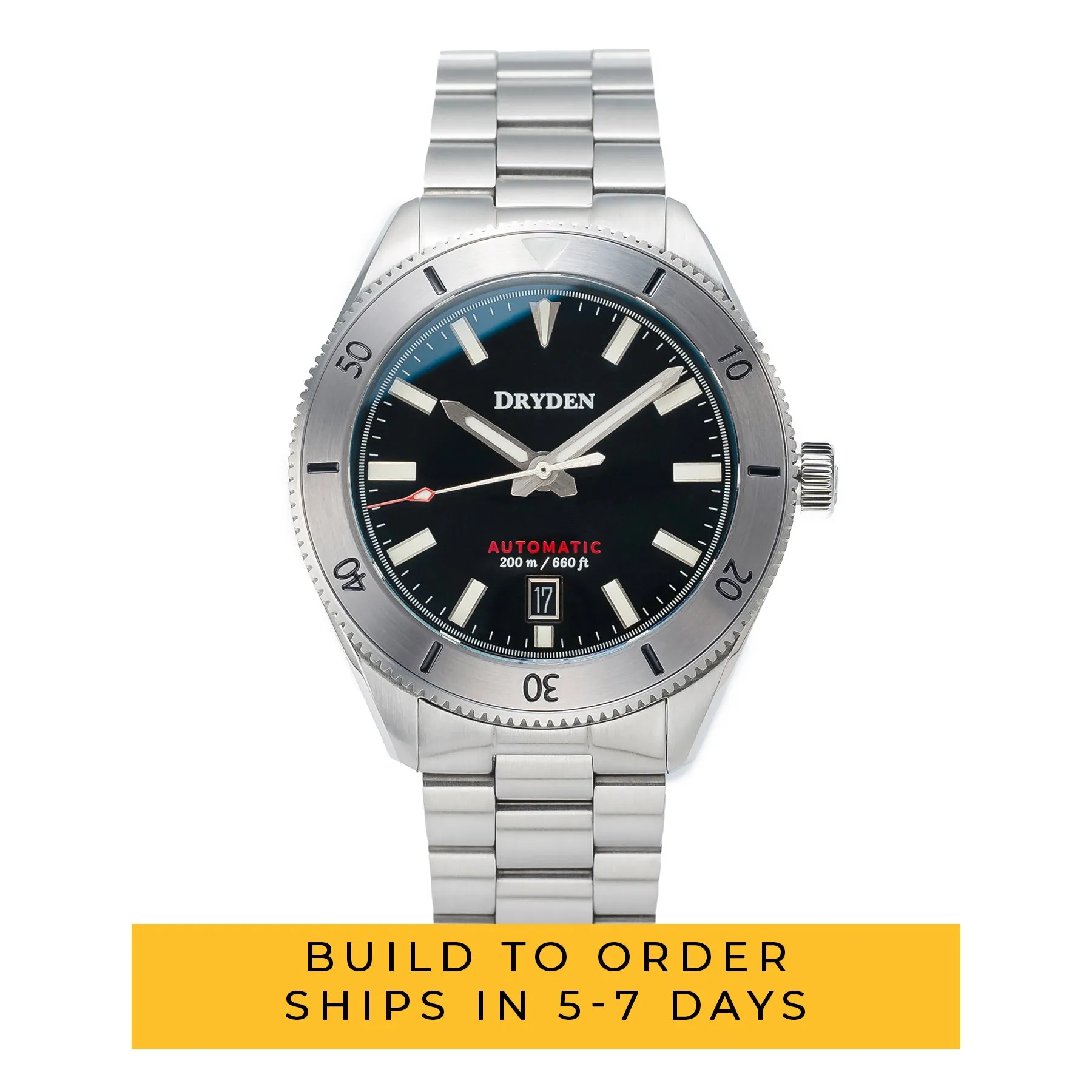 Dryden Pathfinder Automatic Diver - Glossy Black