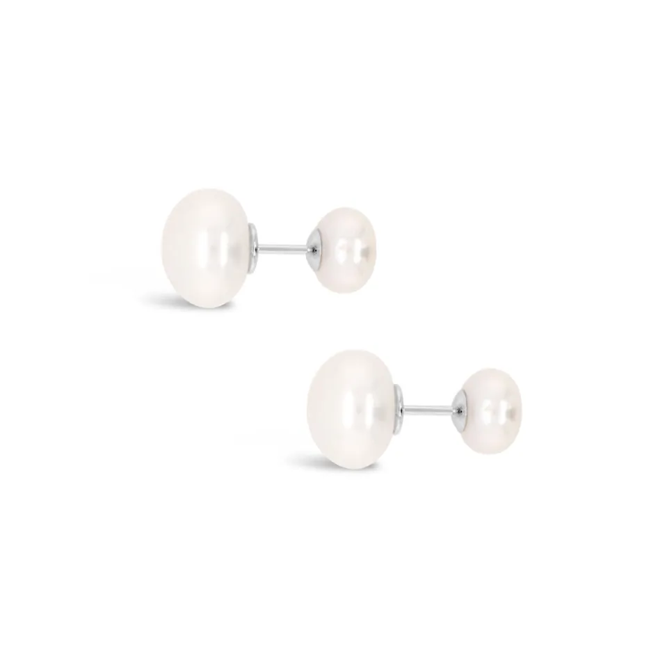 Duo Power Pearl Stud Earrings