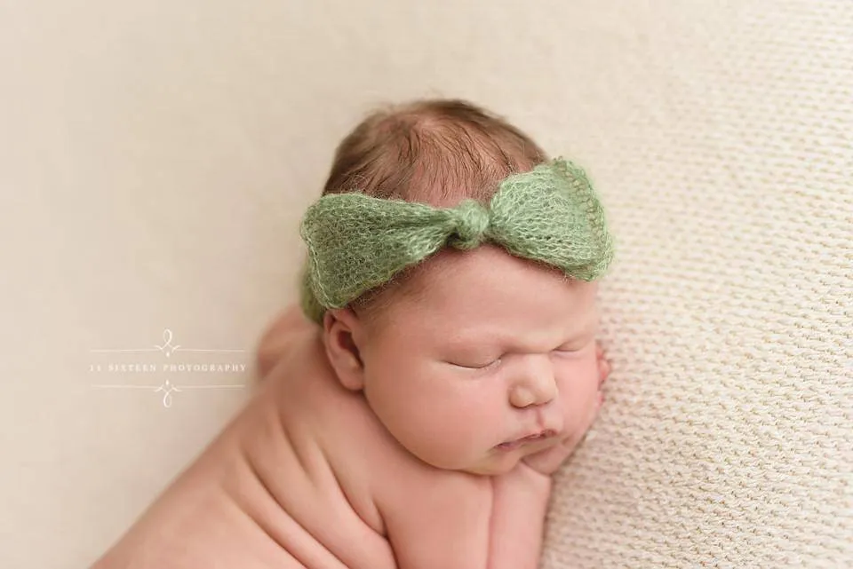 Eggplant Purple Wide Bow Mohair Headband