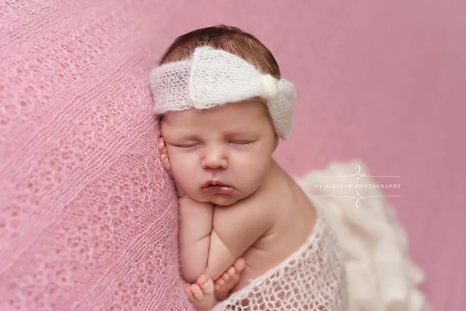 Eggplant Purple Wide Bow Mohair Headband