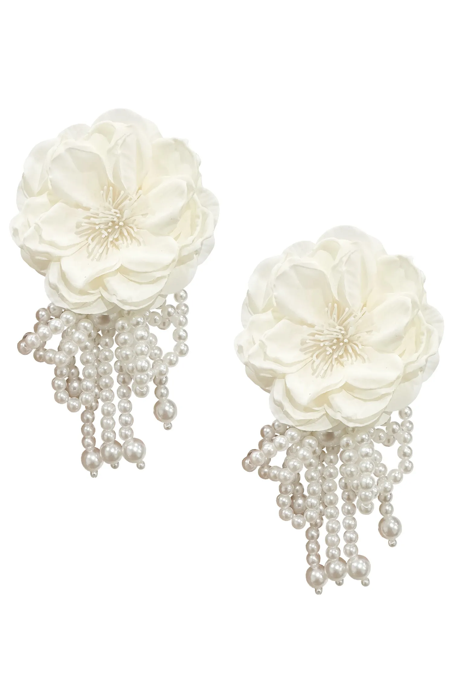 Elettra White Pearl Earrings