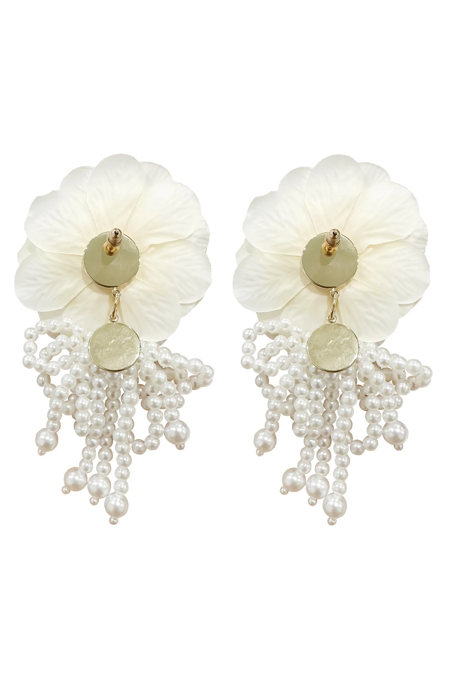 Elettra White Pearl Earrings