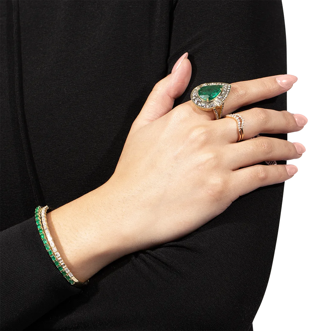 Emerald and Diamond Ring