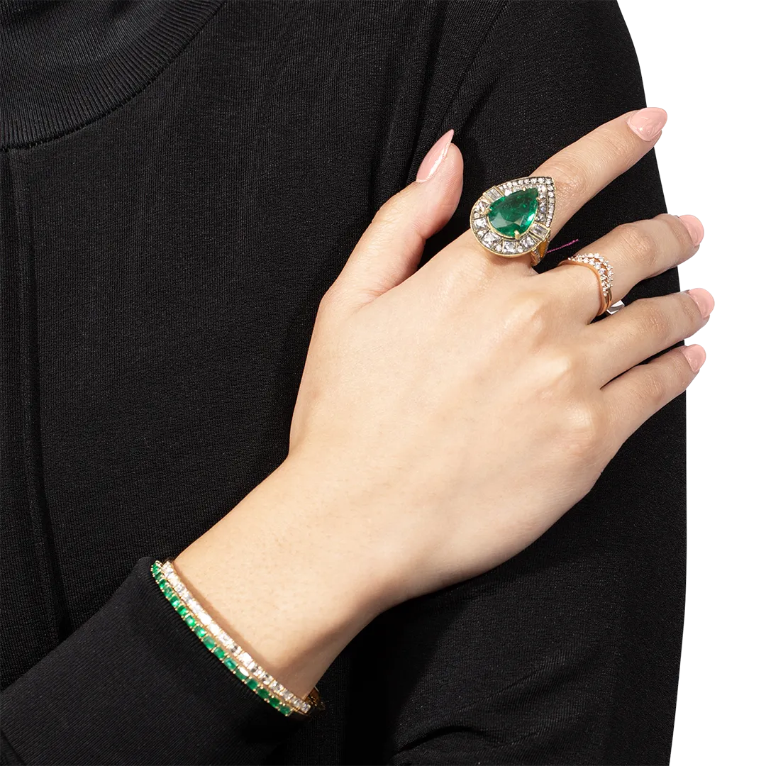 Emerald and Diamond Ring