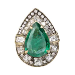 Emerald and Diamond Ring