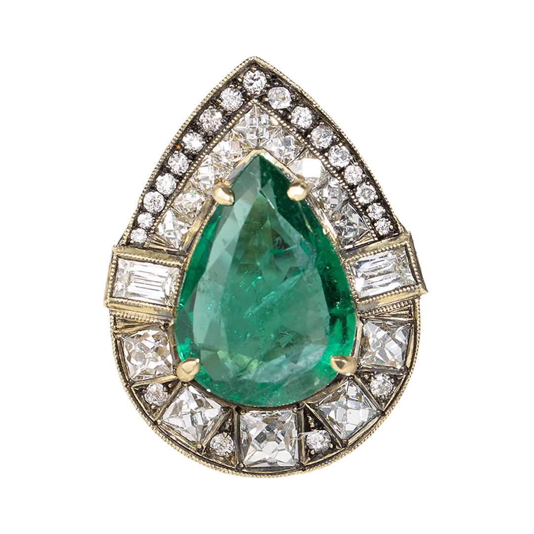 Emerald and Diamond Ring