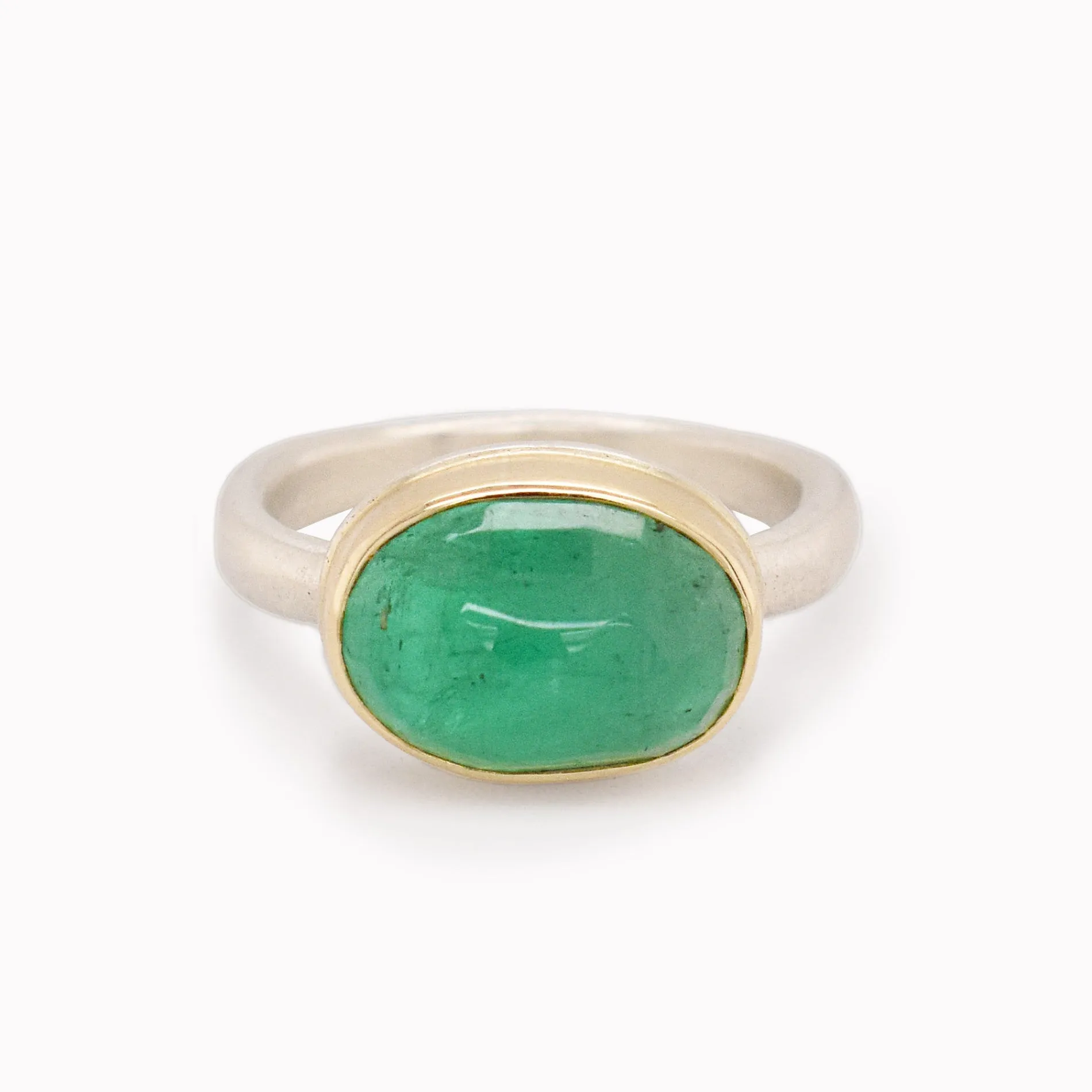 Emerald Bezel Statement Ring