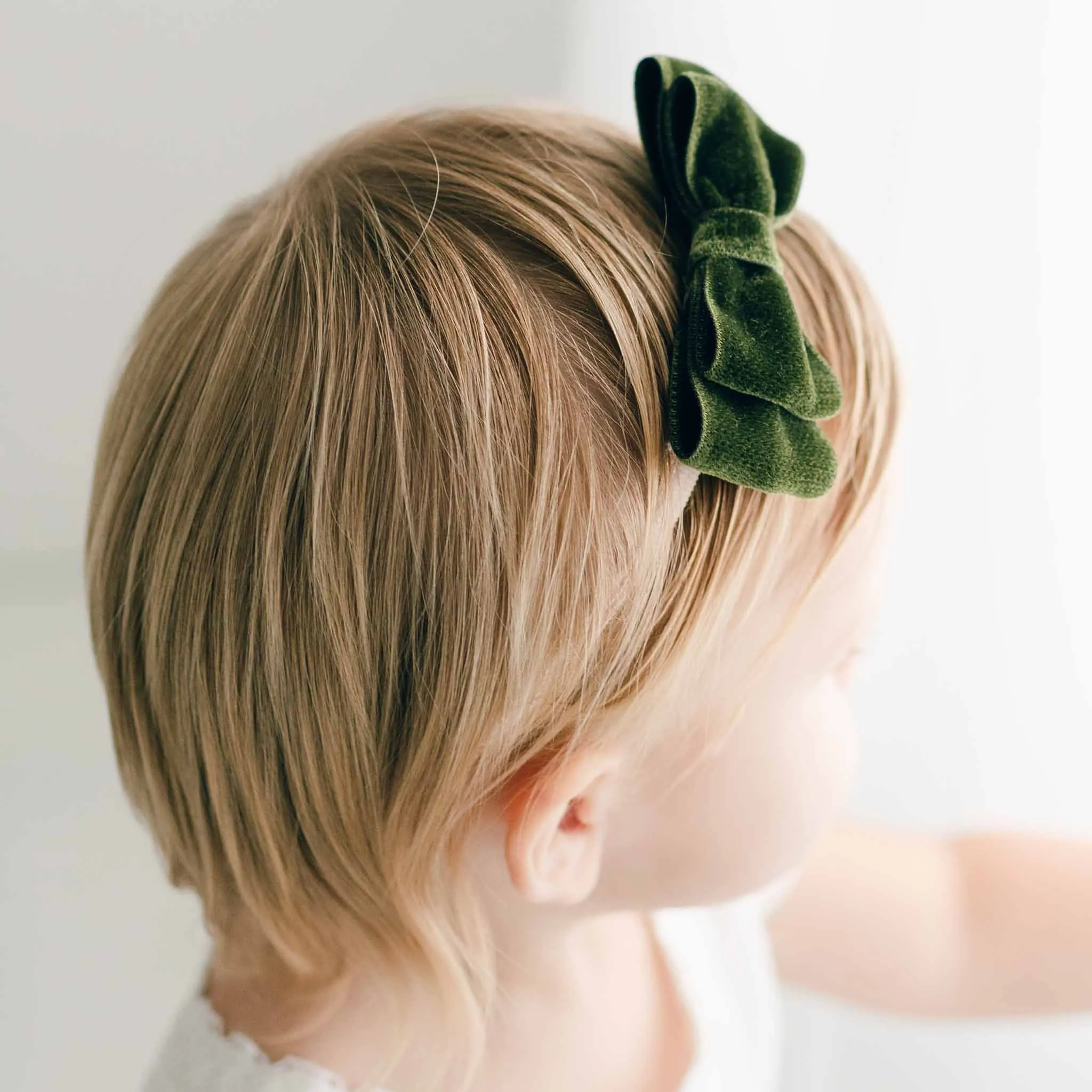 Emily Green Velvet Bow Headband