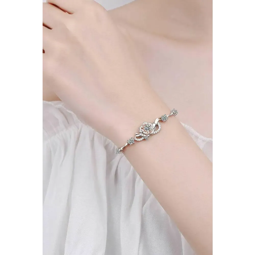 Exquisite 925 Sterling Silver Moissanite Bracelet in Luxury Fashion for Women