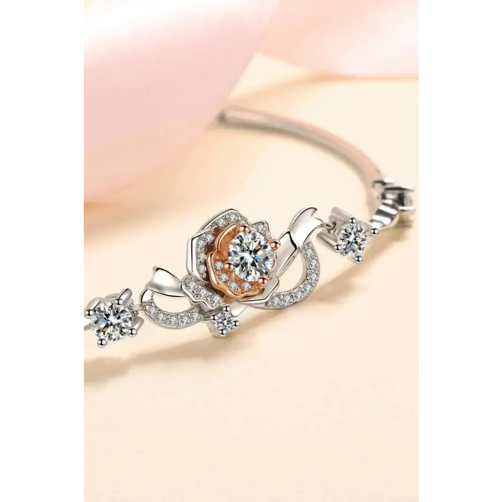 Exquisite 925 Sterling Silver Moissanite Bracelet in Luxury Fashion for Women