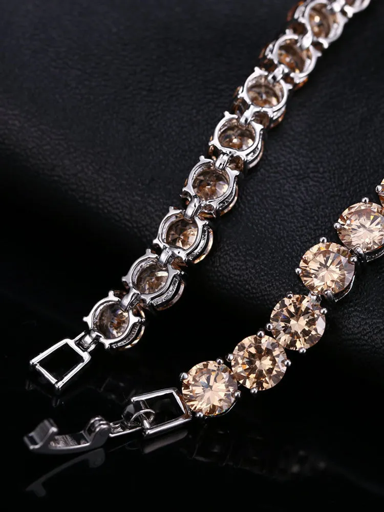 Fashion AAA  Zircon Ladies Tennis Bracelet