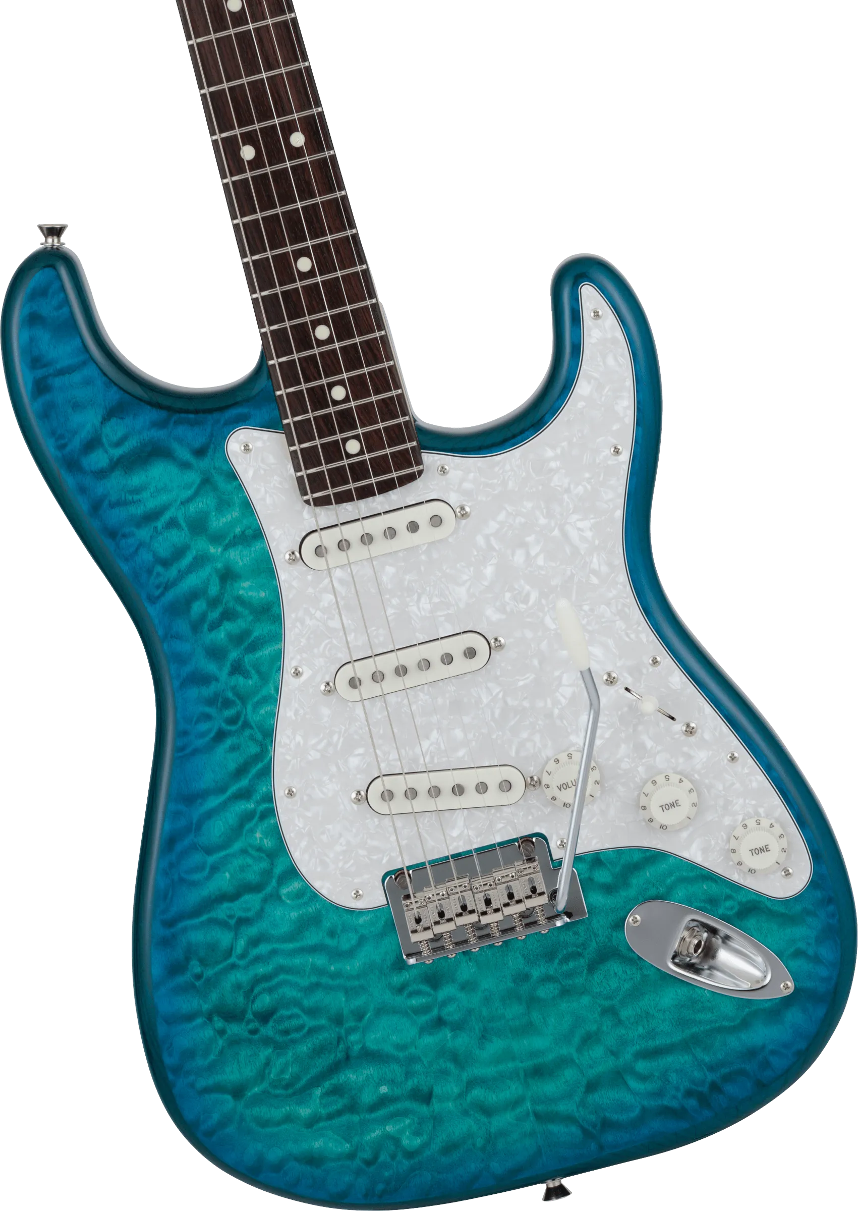 Fender 2024 Collection Made in Japan Hybrid II Stratocaster - Quilt Aquamarine