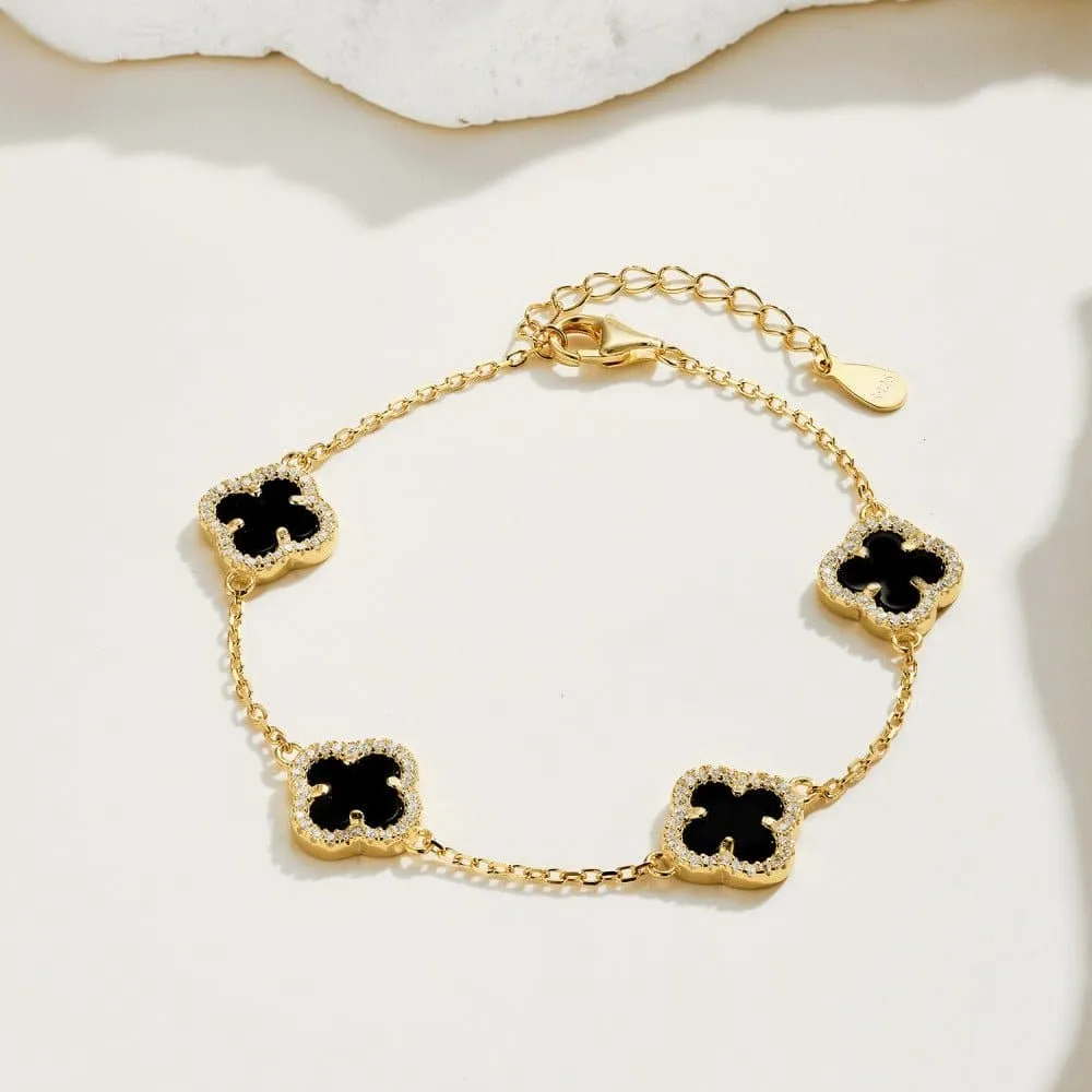 Four-leaf clover bracelet