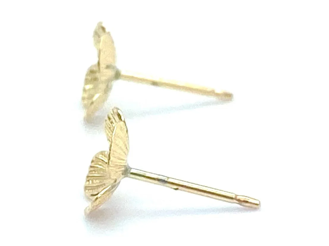 Four Leaf Clover Studs , Sterling Silver & 14K Gold Filled, Sku#1075-4