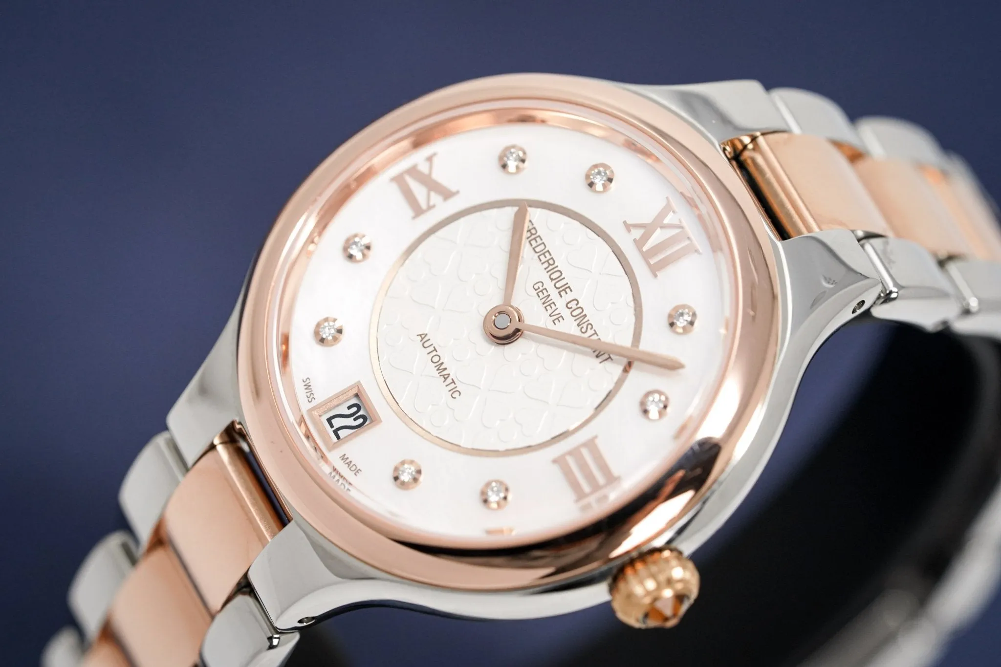 Frederique Constant Ladies Automatic Watch Two Tone Diamonds FC-306WHD3ER2B