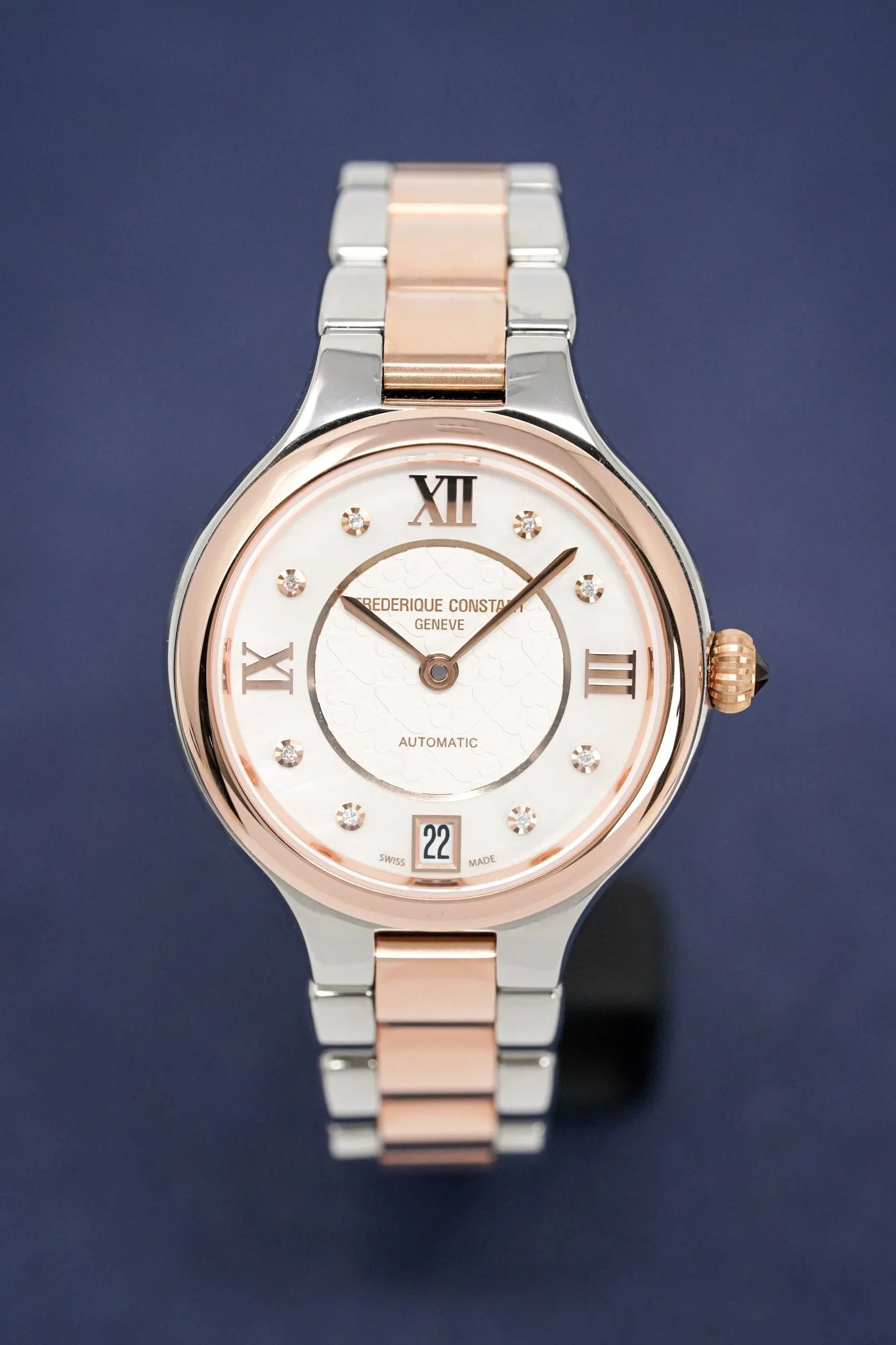 Frederique Constant Ladies Automatic Watch Two Tone Diamonds FC-306WHD3ER2B