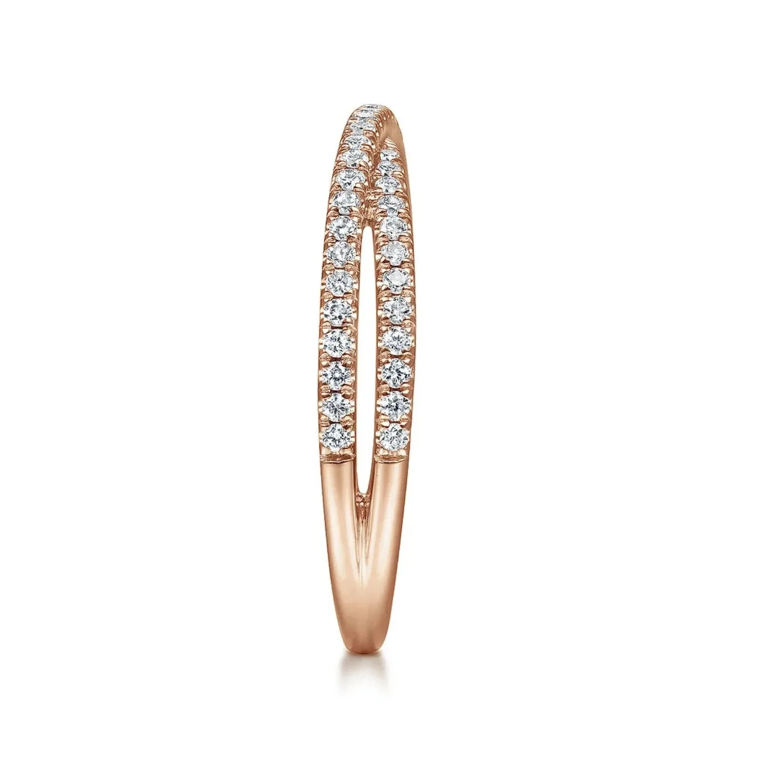 Gabriel & Co. Criss-Cross Two Layer Diamond Band