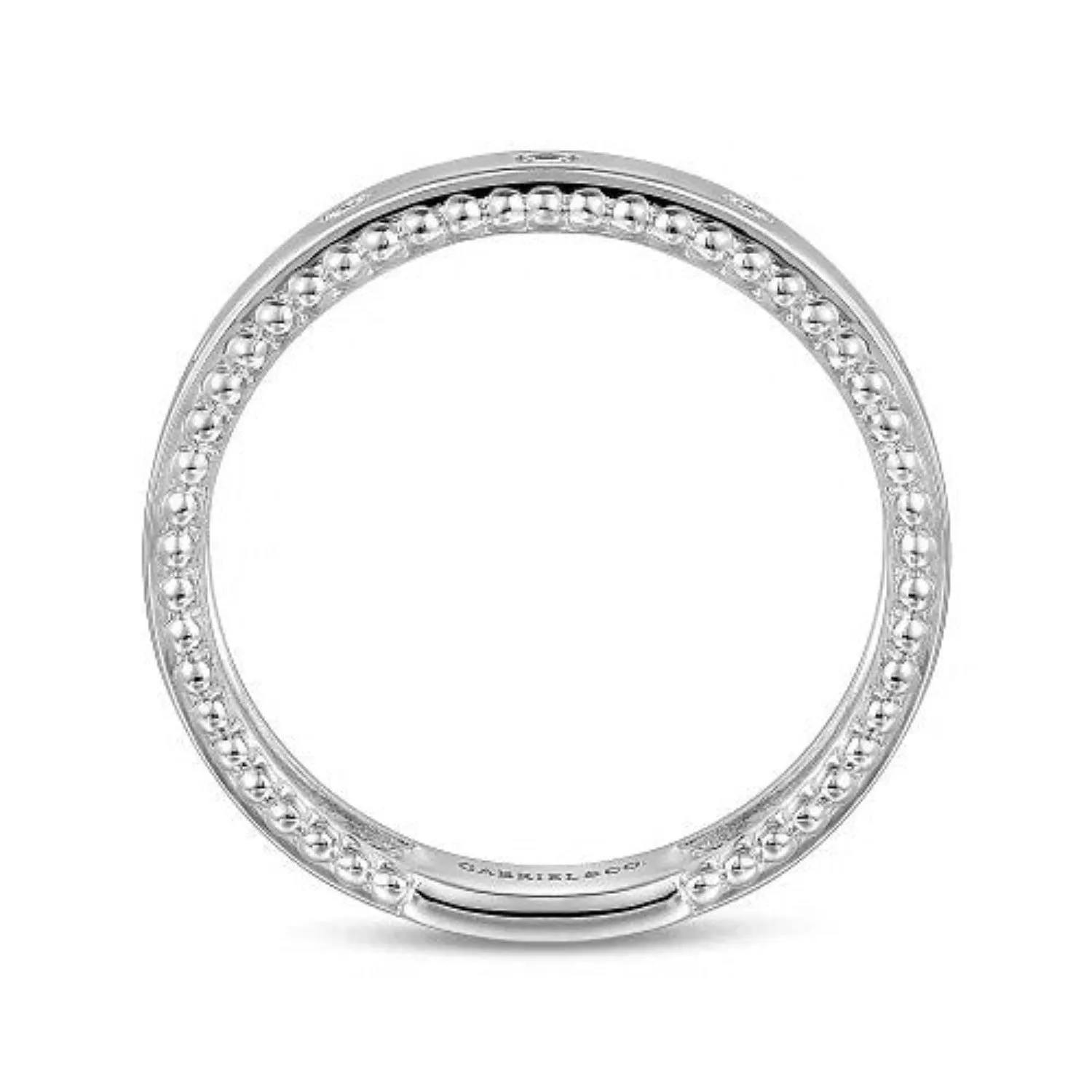 Gabriel & Co. Wide Bujukan Bezel Set Diamond Ring