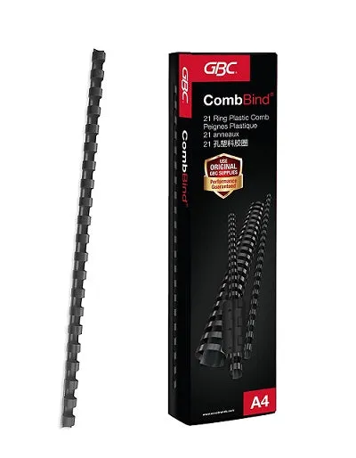 GBC BINDING COMB OVAL 21RG 32MM BLACK