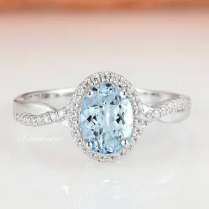 Gemma Aquamarine Ring- Sterling Silver