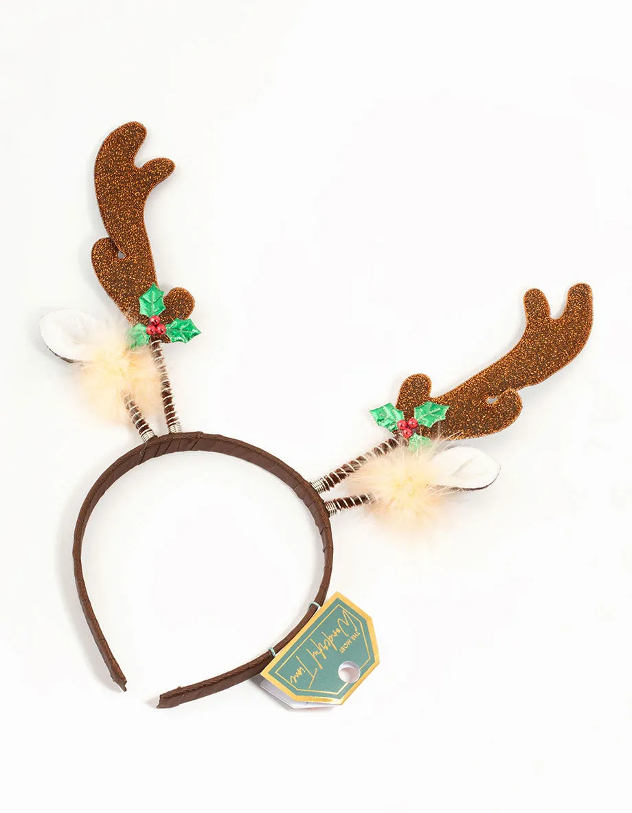 Glitter Reindeer Headband