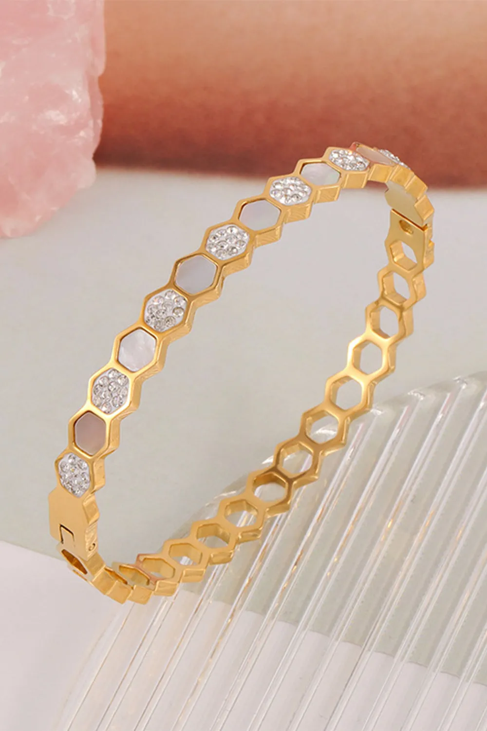 Gold Plated Titanium Stainless Steel Bracelet