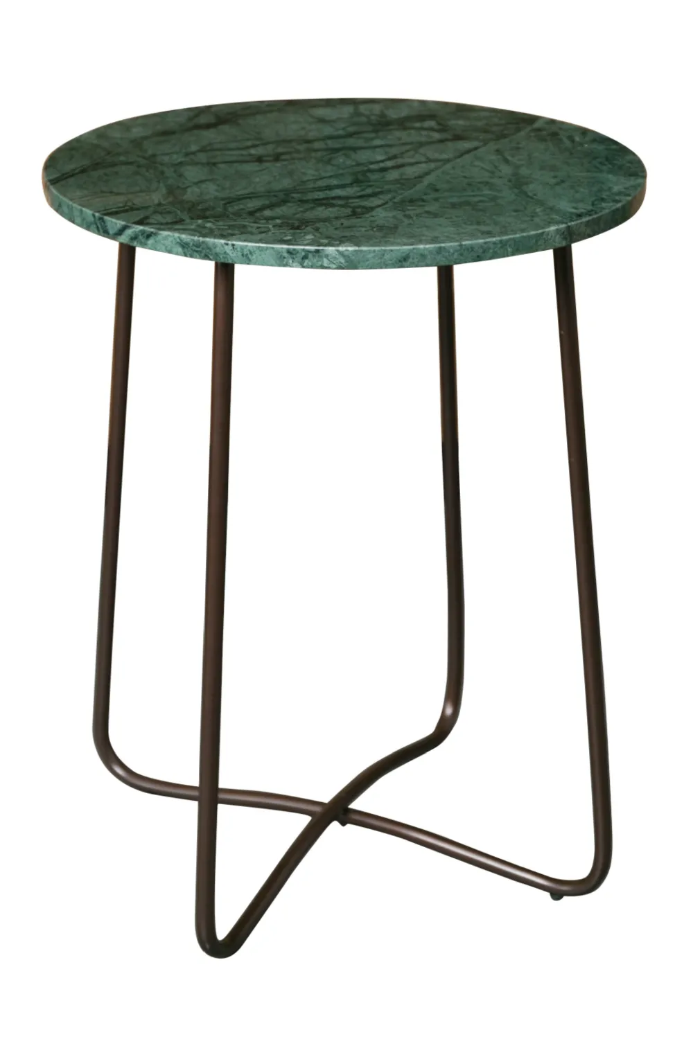 Green Round Marble End Table | Dutchbone Emerald