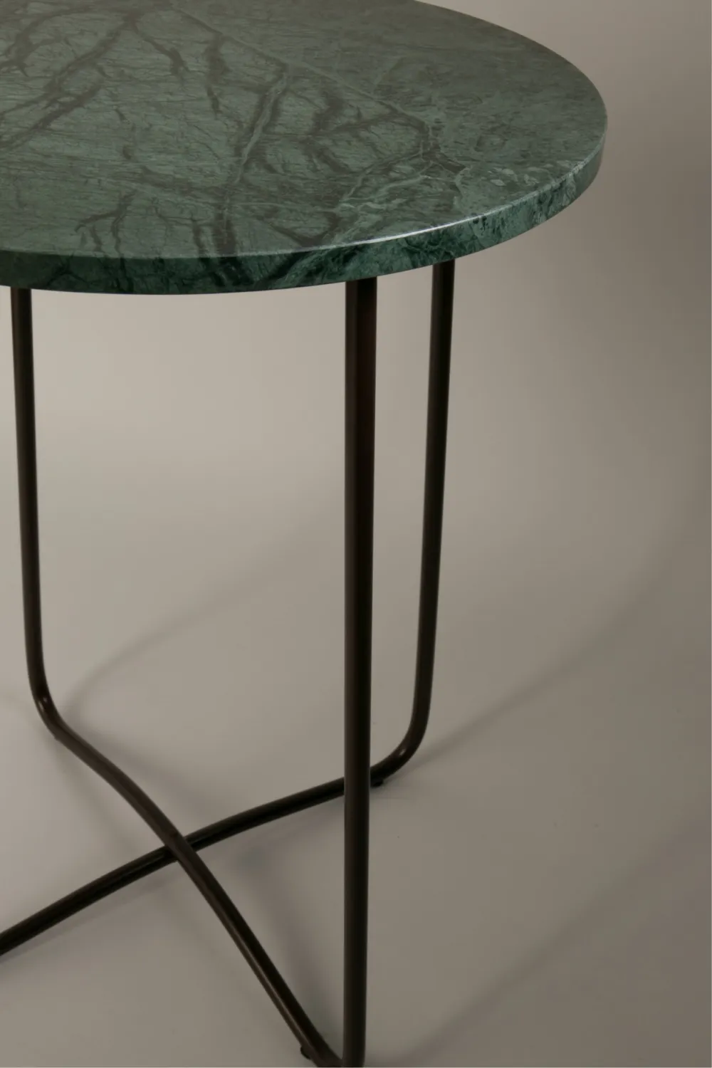 Green Round Marble End Table | Dutchbone Emerald