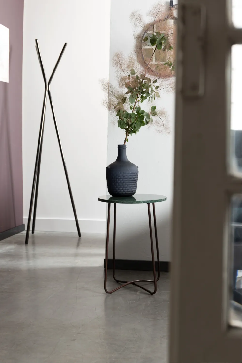 Green Round Marble End Table | Dutchbone Emerald