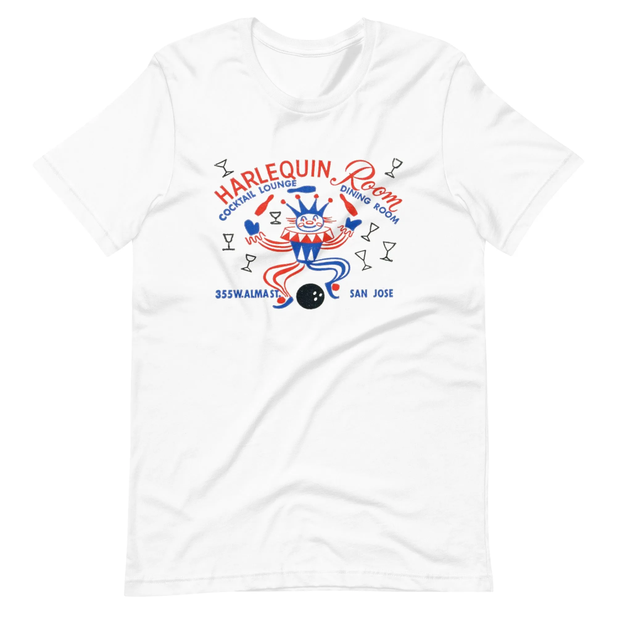 Harlequin Room T-Shirt - San Jose, CA | Retro Cocktail Bar & Lounge Tee