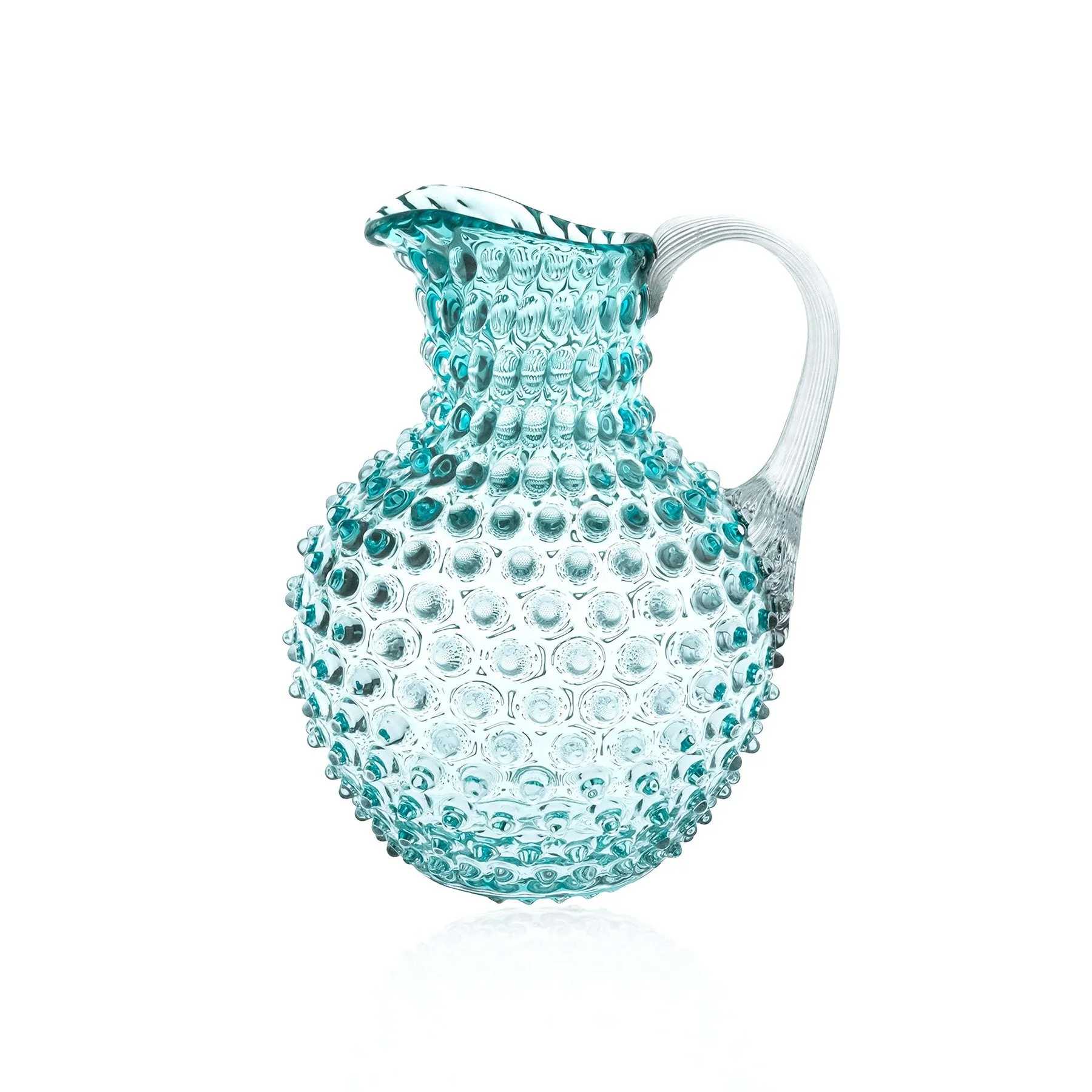 Hobnail Jug - 2L Round - Underlay Aquamarine