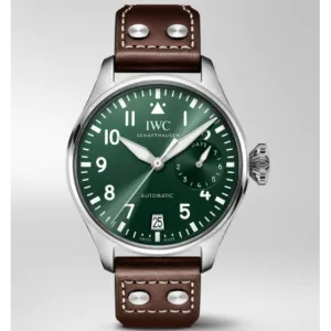 IWC Big Pilot's Watch Green Dial Brown Calfskin Strap 46.2mm Automatic