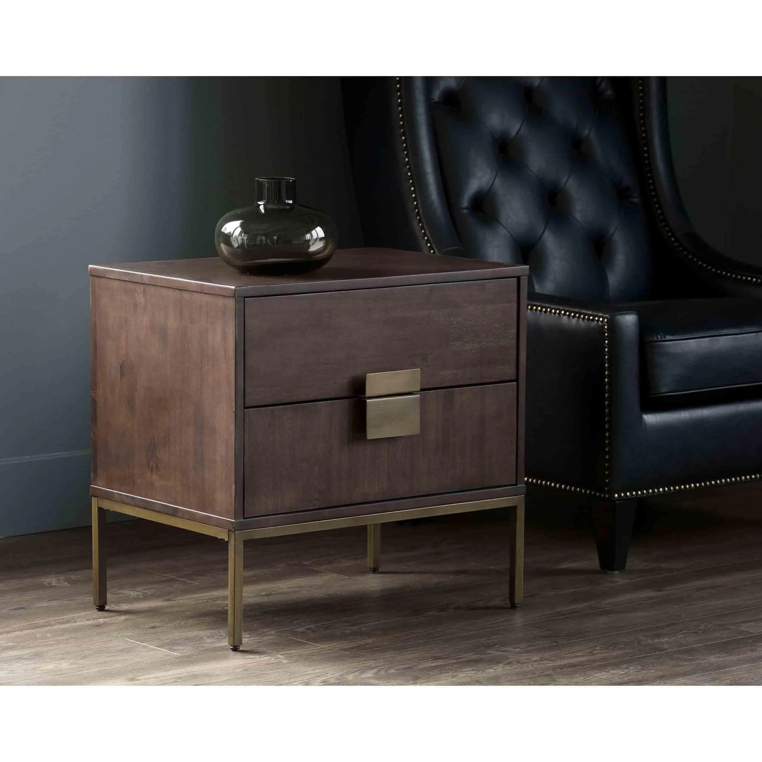 Jade Nightstand, Dark Mango