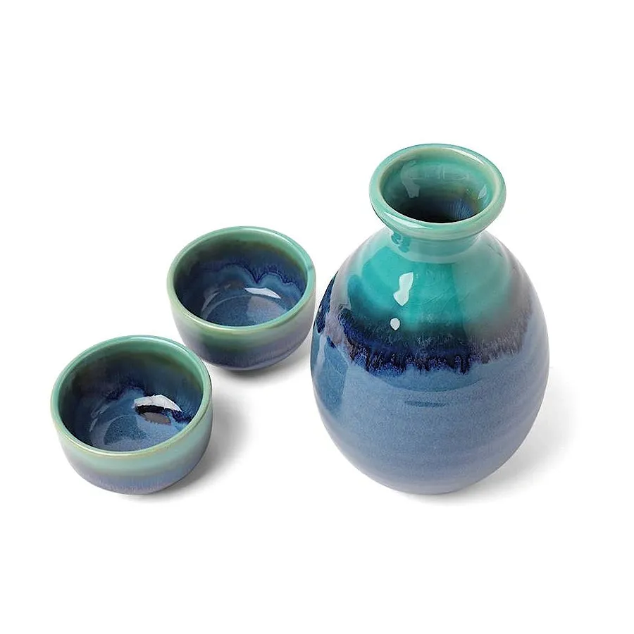 Jade Ocean Blue Sake Set