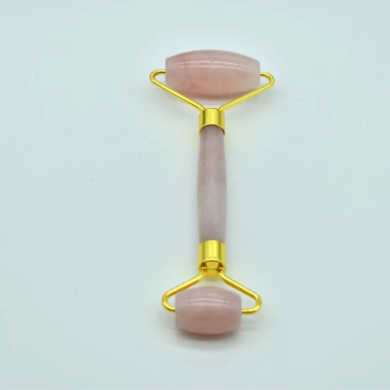 Jade Roller Face Massage Stick Quantity Discount Double-Headed Handheld Pink Crystal Roller