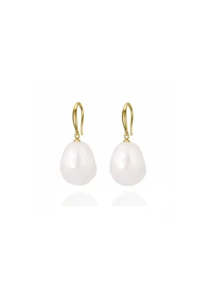 Lola Knight - Mia - Pearl Drop Bridal Earrings - Gold