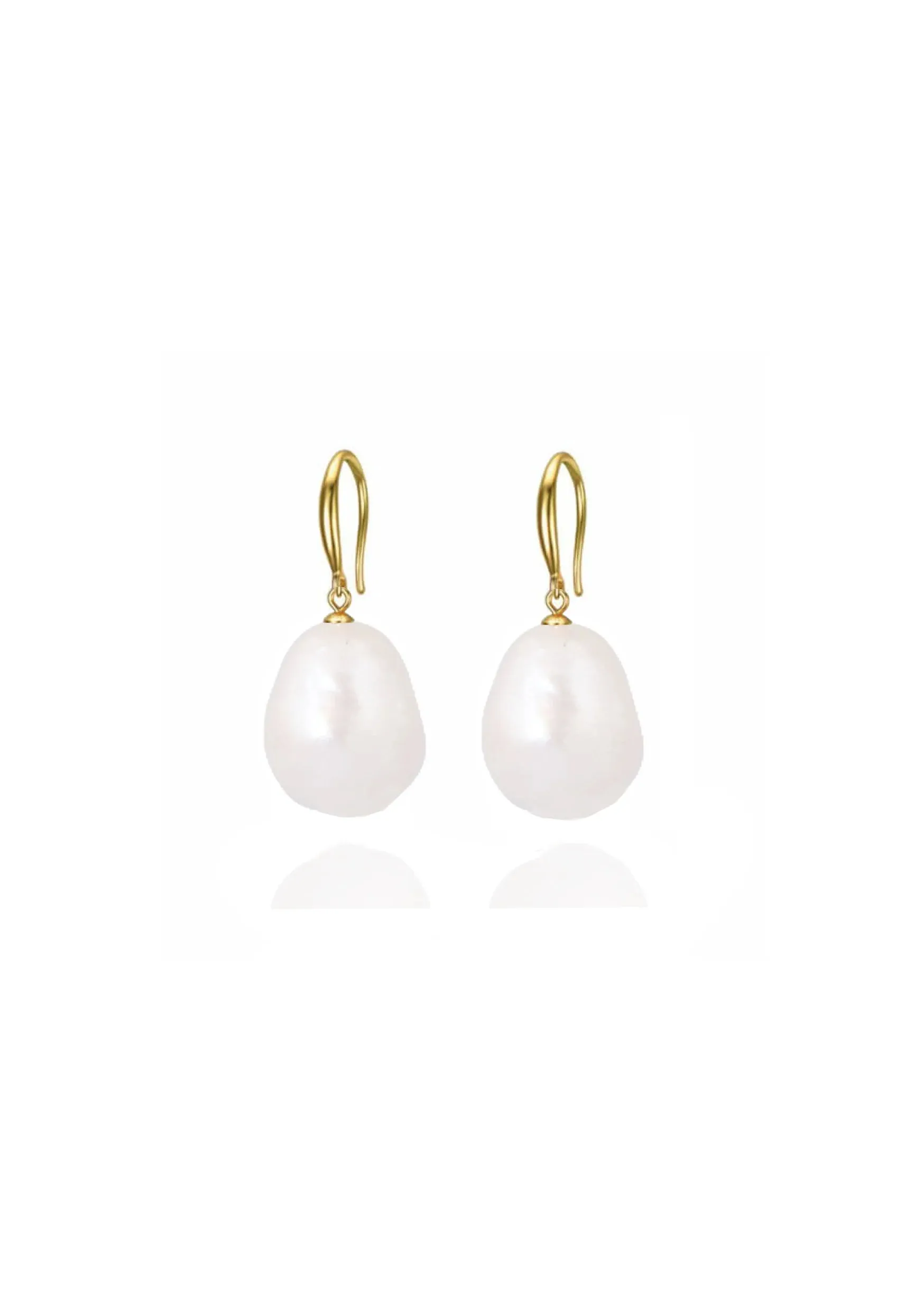 Lola Knight - Mia - Pearl Drop Bridal Earrings - Gold