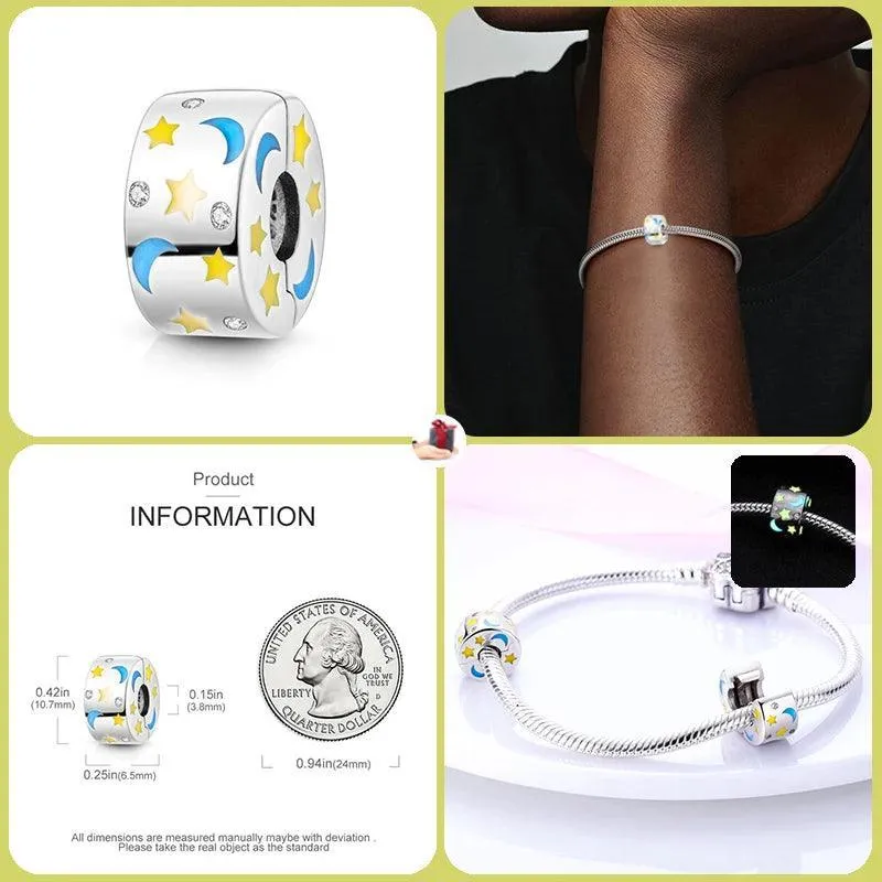 Luminous Firefly Star Dog Charm Beads: Enchanting Pandora Bracelet Accessories