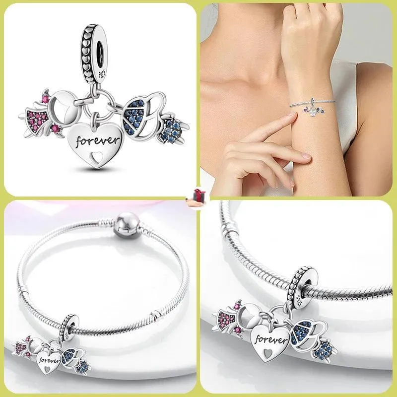 Luminous Firefly Star Dog Charm Beads: Enchanting Pandora Bracelet Accessories