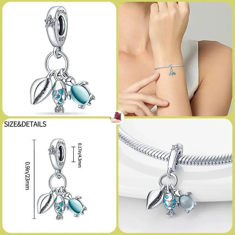 Luminous Firefly Star Dog Charm Beads: Enchanting Pandora Bracelet Accessories