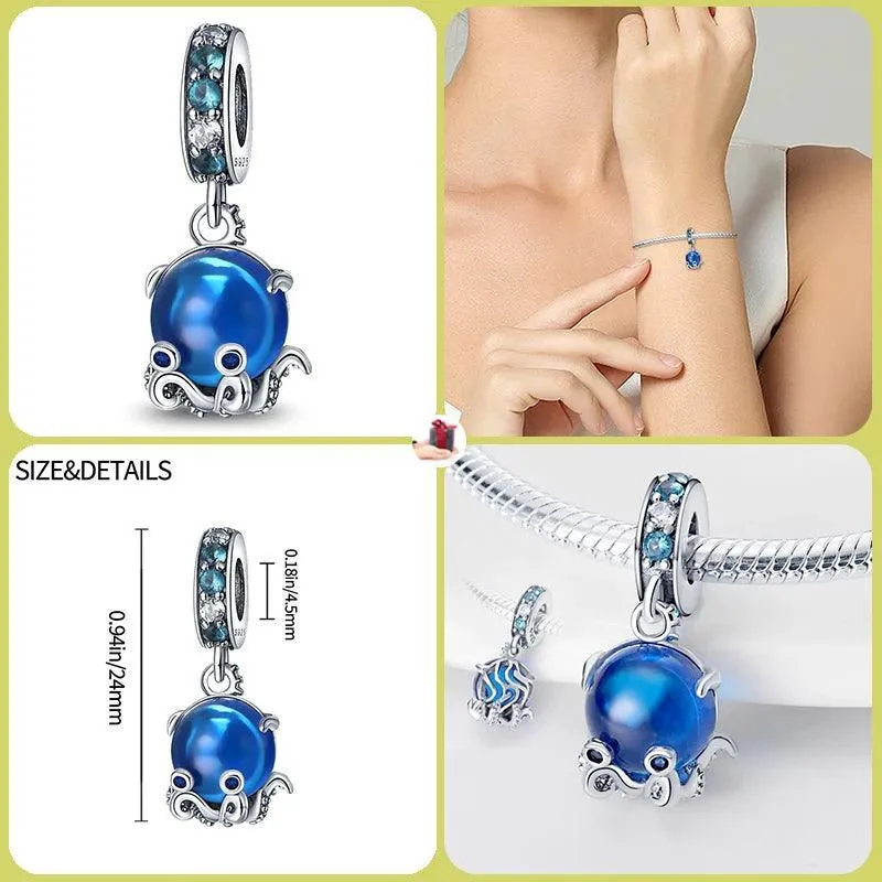 Luminous Firefly Star Dog Charm Beads: Enchanting Pandora Bracelet Accessories