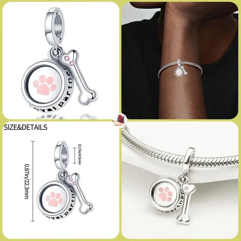 Luminous Firefly Star Dog Charm Beads: Enchanting Pandora Bracelet Accessories