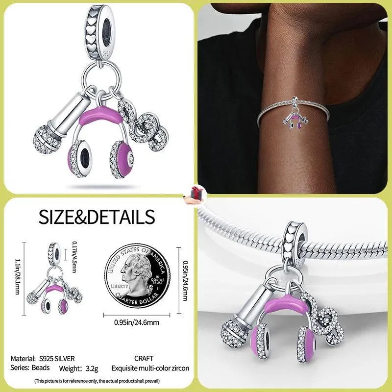 Luminous Firefly Star Dog Charm Beads: Enchanting Pandora Bracelet Accessories