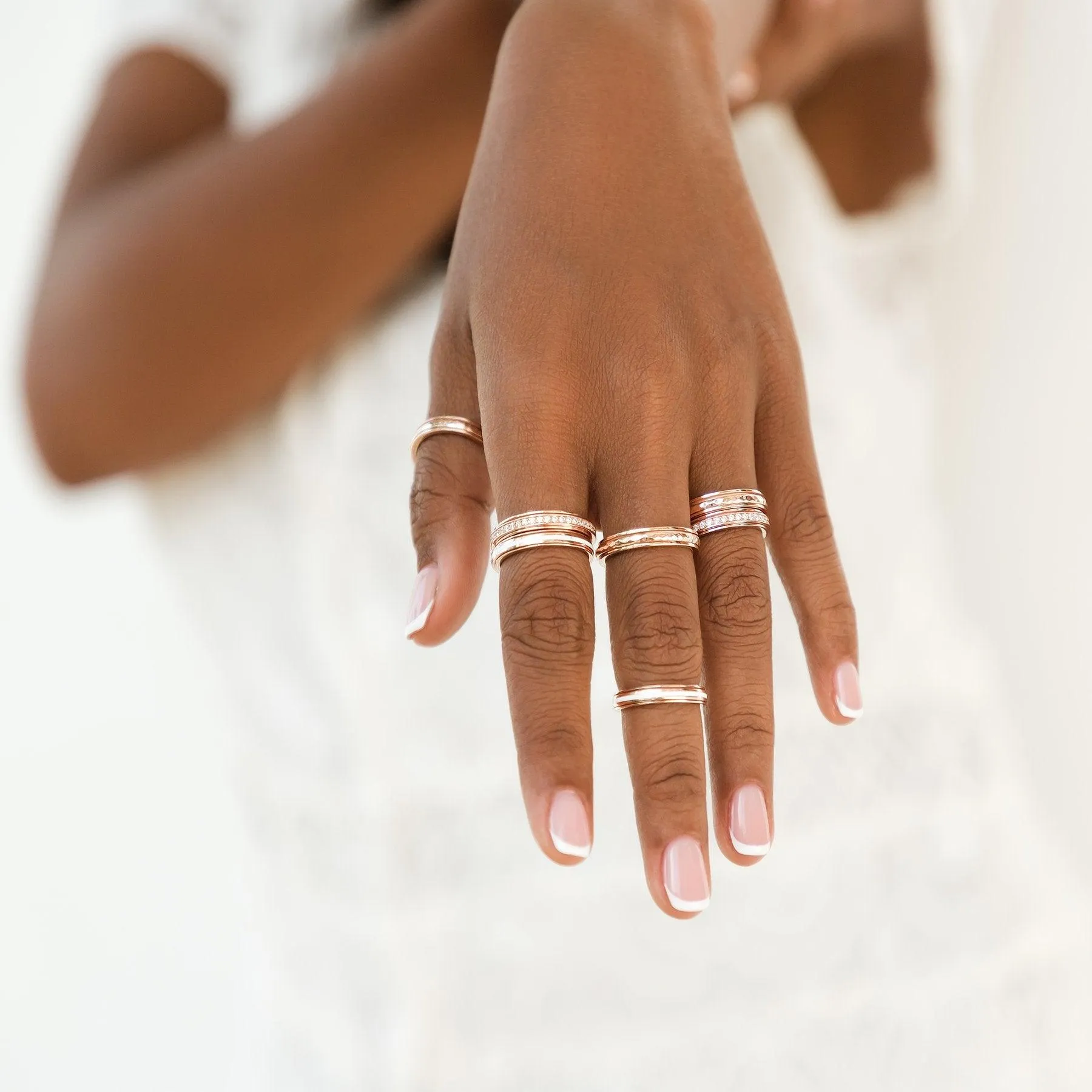 Lunar 14K Rose Gold Vermeil Meditation Ring