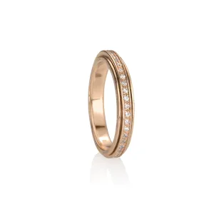 Lunar 14K Rose Gold Vermeil Meditation Ring