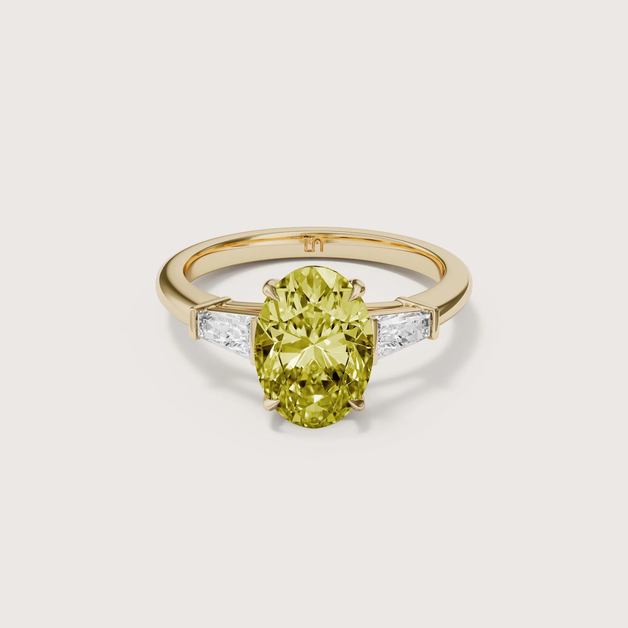 Mayfair Oval Baguette Trilogy Yellow Diamond