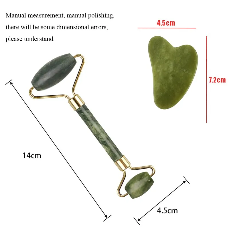 Natural Face Massager For Guasha Scraper Jade Roller Massage Face Gua sha Scraper Jade Roller Microniddle Roller Face Massager