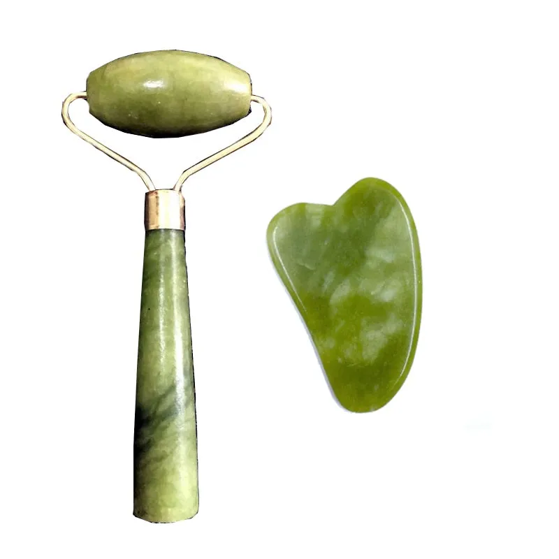 Natural Face Massager For Guasha Scraper Jade Roller Massage Face Gua sha Scraper Jade Roller Microniddle Roller Face Massager