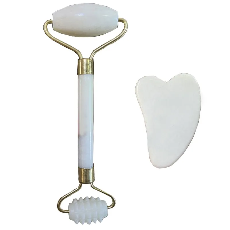 Natural Face Massager For Guasha Scraper Jade Roller Massage Face Gua sha Scraper Jade Roller Microniddle Roller Face Massager