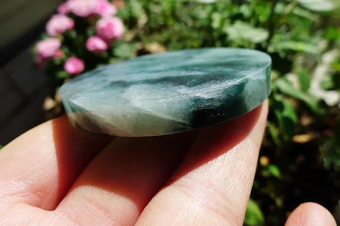 Natural Jade Rough Jadeite Raw (68g,5.6X5.6X0.75cm)